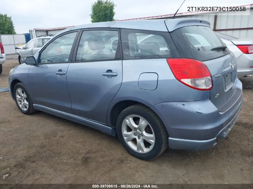 2003 Toyota Matrix Xr VIN: 2T1KR32E73C150058 Lot: 39709515