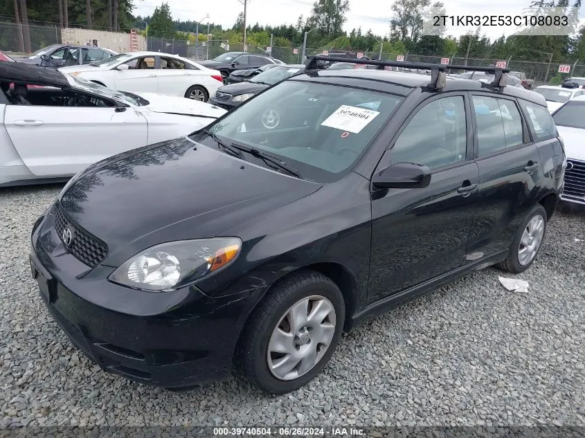 2003 Toyota Matrix Xr VIN: 2T1KR32E53C108083 Lot: 39740504