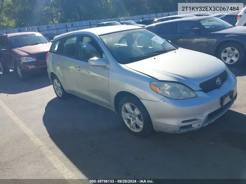 2003 Toyota Matrix Xrs VIN: 2T1KY32EX3C067484 Lot: 39756133