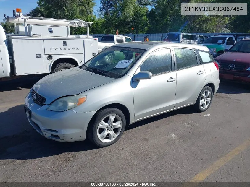 2003 Toyota Matrix Xrs VIN: 2T1KY32EX3C067484 Lot: 39756133