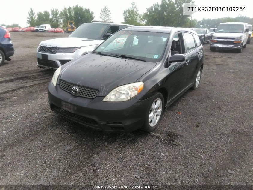 2003 Toyota Matrix Xr VIN: 2T1KR32E03C109254 Lot: 39795742