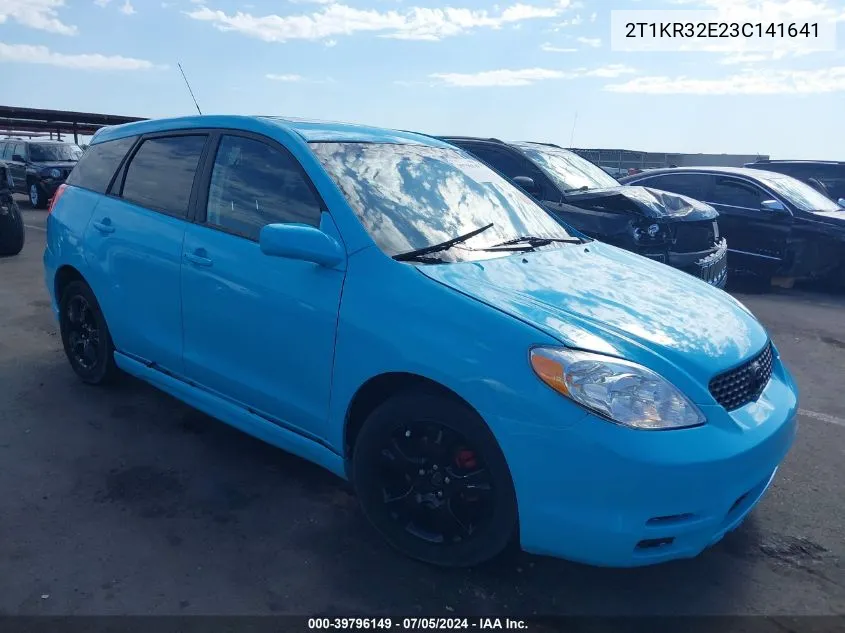 2T1KR32E23C141641 2003 Toyota Matrix Xr