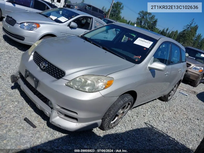 2T1KR32E13C102636 2003 Toyota Matrix Xr