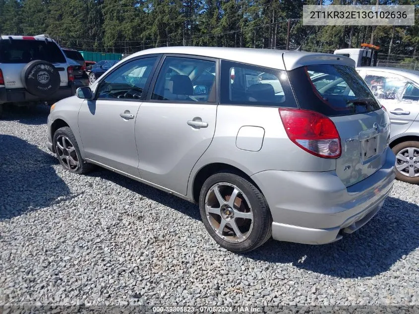 2003 Toyota Matrix Xr VIN: 2T1KR32E13C102636 Lot: 39805823