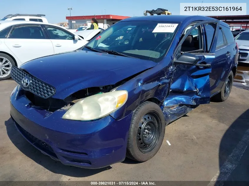 2003 Toyota Matrix Standard VIN: 2T1KR32E53C161964 Lot: 39821031