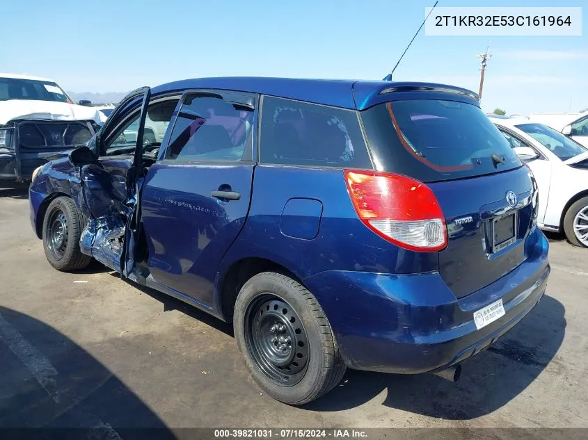 2003 Toyota Matrix Standard VIN: 2T1KR32E53C161964 Lot: 39821031