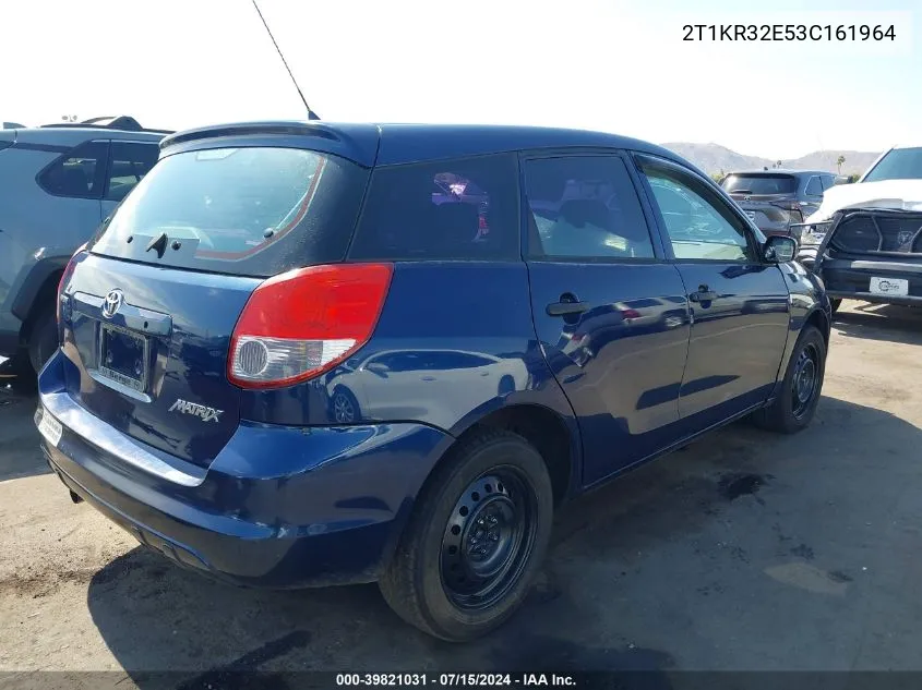 2003 Toyota Matrix Standard VIN: 2T1KR32E53C161964 Lot: 39821031