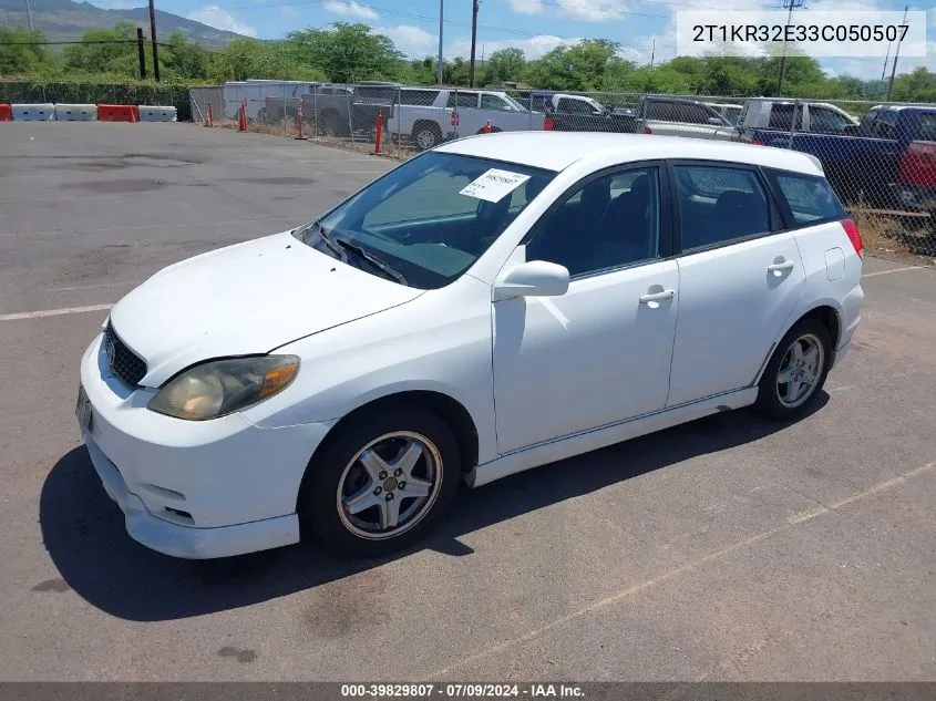 2003 Toyota Matrix Xr VIN: 2T1KR32E33C050507 Lot: 39829807