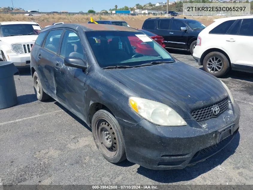 2003 Toyota Matrix Standard VIN: 2T1KR32E53C065297 Lot: 39842508