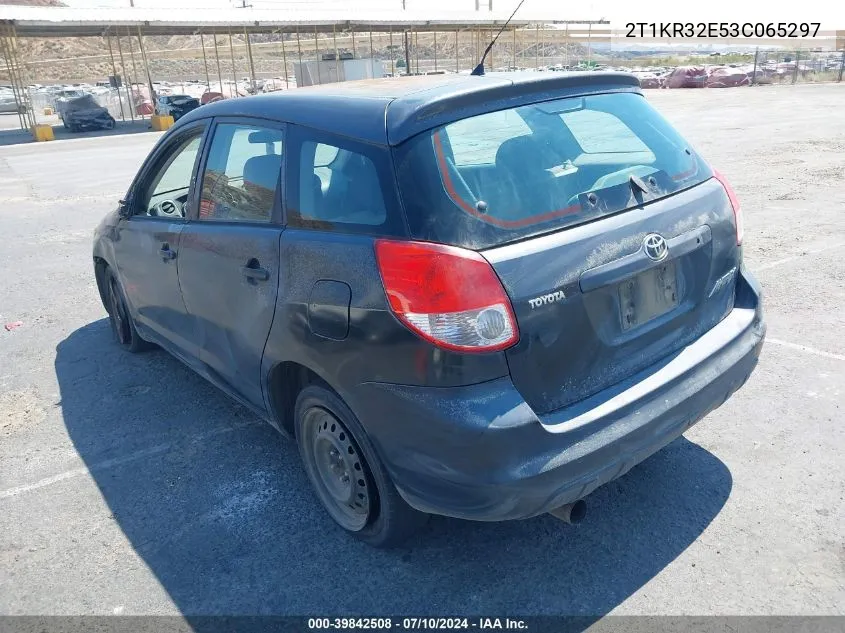 2T1KR32E53C065297 2003 Toyota Matrix Standard