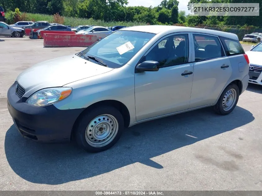 2003 Toyota Matrix Standard VIN: 2T1KR32E53C097277 Lot: 39844173