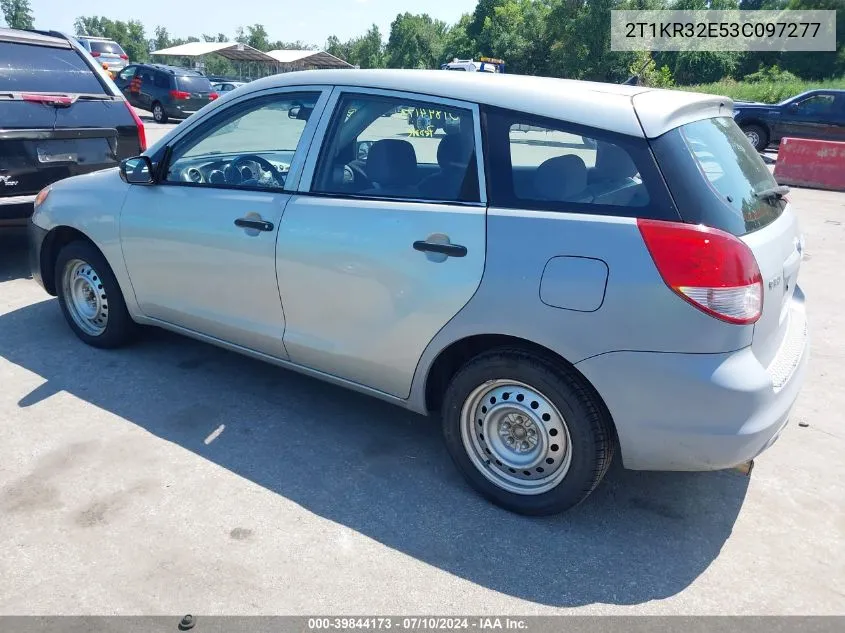 2003 Toyota Matrix Standard VIN: 2T1KR32E53C097277 Lot: 39844173