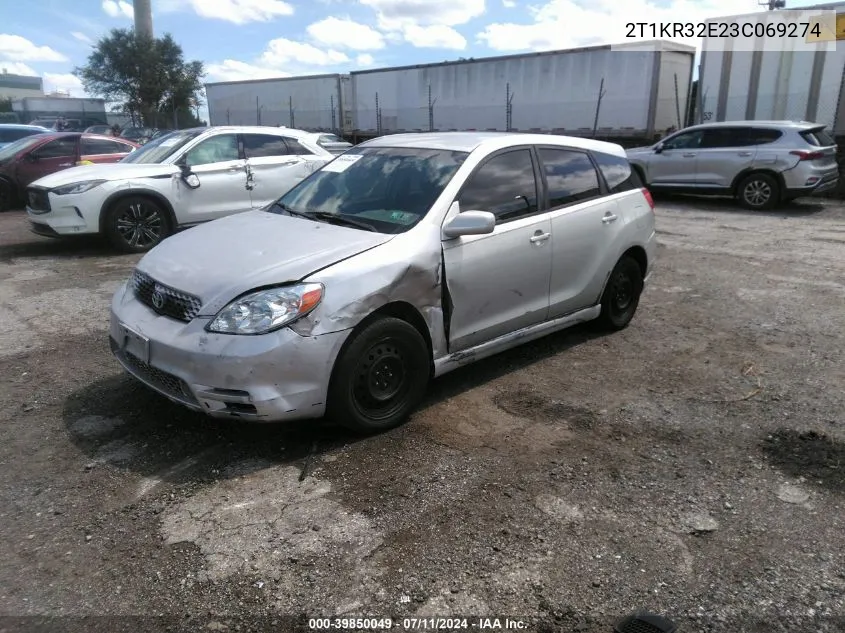 2003 Toyota Matrix Xr VIN: 2T1KR32E23C069274 Lot: 39850049