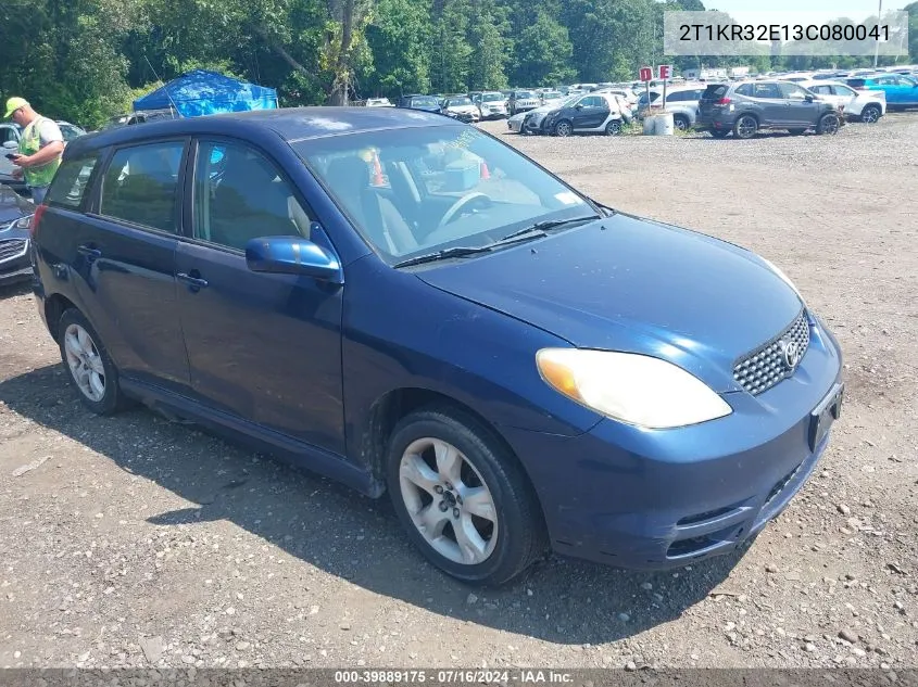 2003 Toyota Matrix Xr VIN: 2T1KR32E13C080041 Lot: 39889175