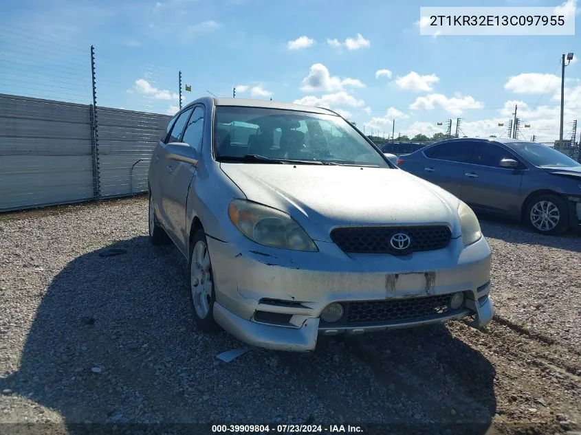 2003 Toyota Corolla Matrix Xr VIN: 2T1KR32E13C097955 Lot: 39909804