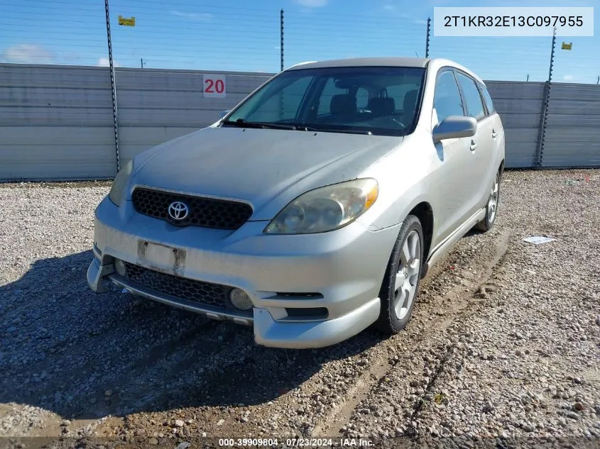 2003 Toyota Corolla Matrix Xr VIN: 2T1KR32E13C097955 Lot: 39909804