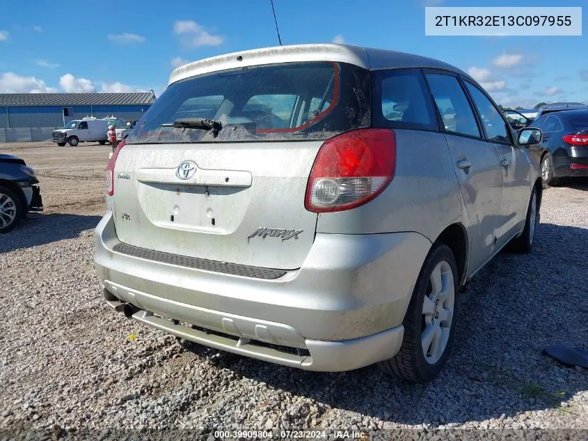 2003 Toyota Corolla Matrix Xr VIN: 2T1KR32E13C097955 Lot: 39909804