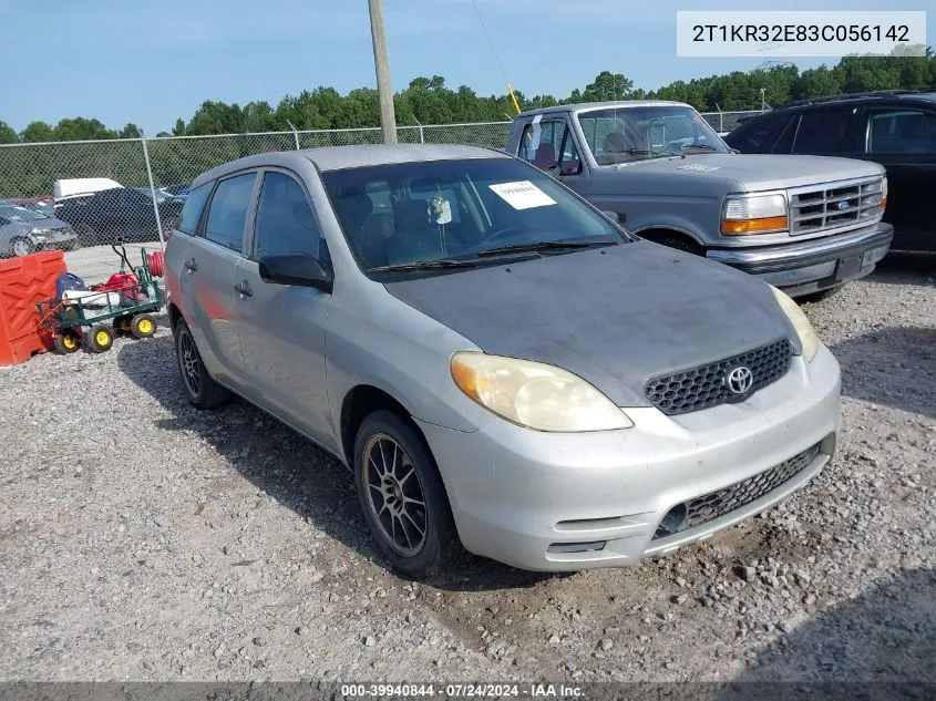 2003 Toyota Matrix Standard VIN: 2T1KR32E83C056142 Lot: 39940844