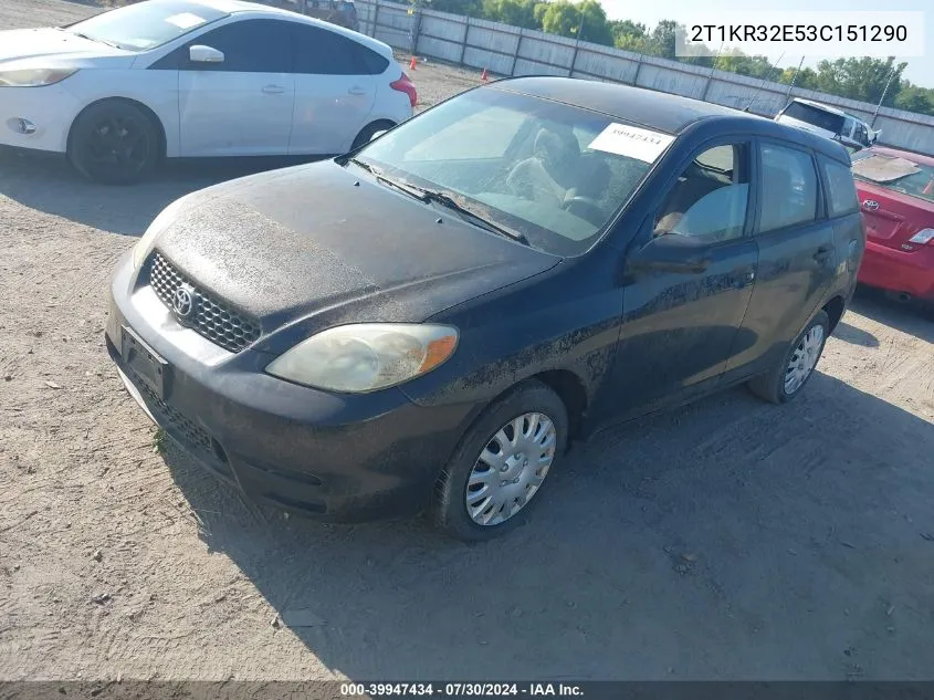 2T1KR32E53C151290 2003 Toyota Matrix Standard/Xr