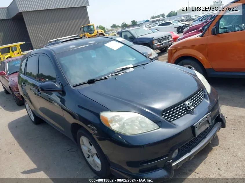 2003 Toyota Matrix Xr VIN: 2T1LR32E93C037622 Lot: 40015682