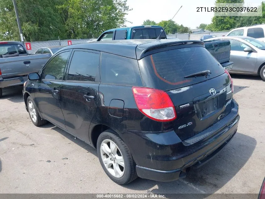 2003 Toyota Matrix Xr VIN: 2T1LR32E93C037622 Lot: 40015682