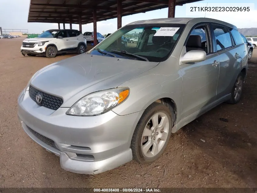 2003 Toyota Matrix Xr VIN: 2T1KR32E23C029695 Lot: 40038408