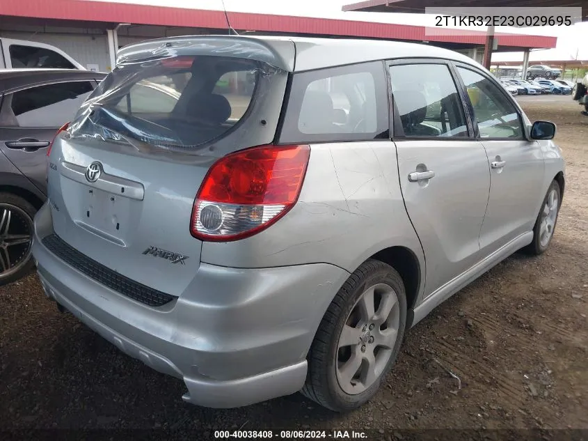 2003 Toyota Matrix Xr VIN: 2T1KR32E23C029695 Lot: 40038408