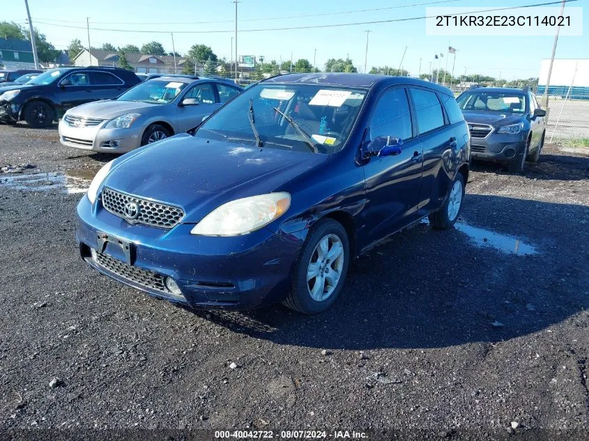 2T1KR32E23C114021 2003 Toyota Corolla Matrix Xr