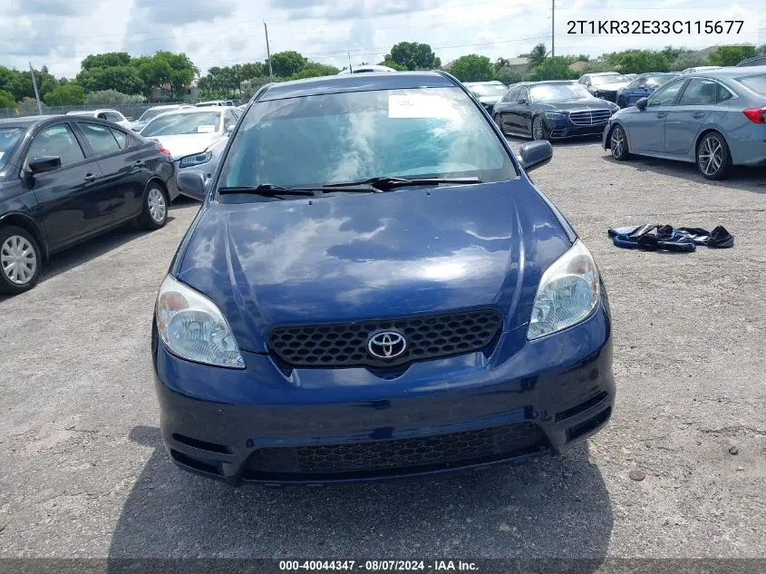 2T1KR32E33C115677 2003 Toyota Matrix Xr