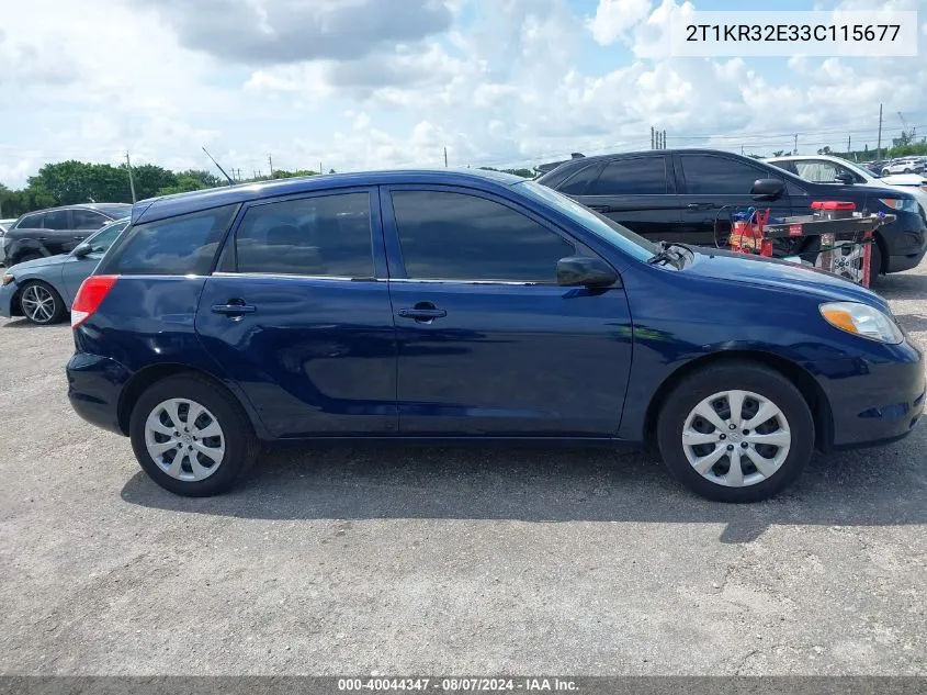 2T1KR32E33C115677 2003 Toyota Matrix Xr