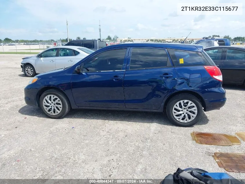 2T1KR32E33C115677 2003 Toyota Matrix Xr