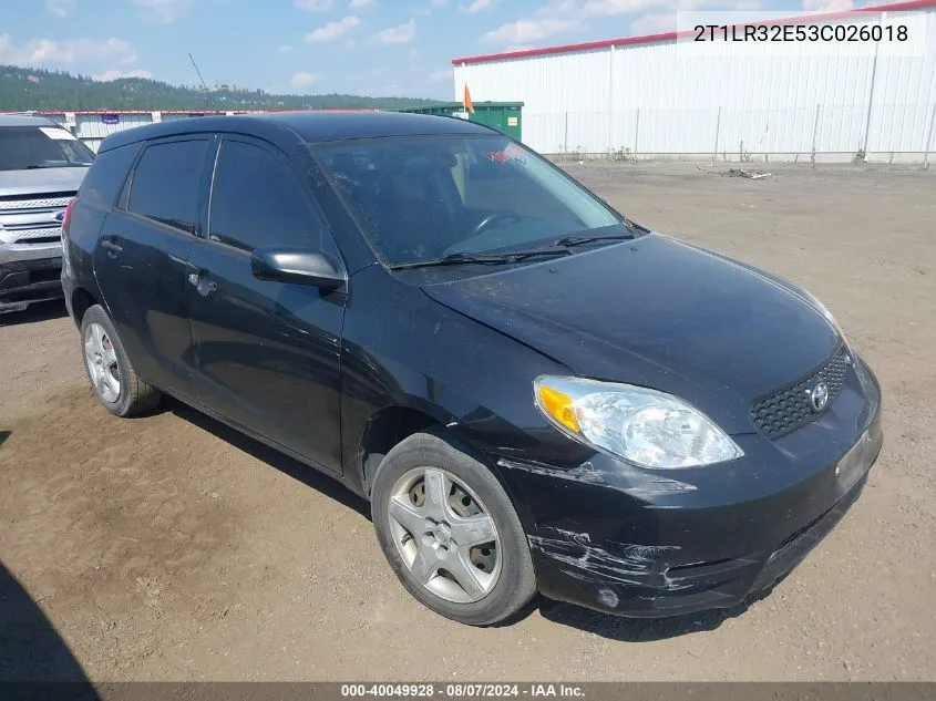 2T1LR32E53C026018 2003 Toyota Matrix Standard