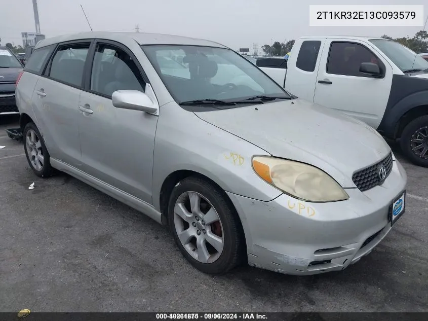 2003 Toyota Matrix Xr VIN: 2T1KR32E13C093579 Lot: 40261675