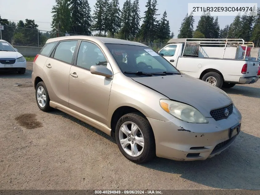 2003 Toyota Matrix Xr VIN: 2T1LR32E93C044974 Lot: 40294949