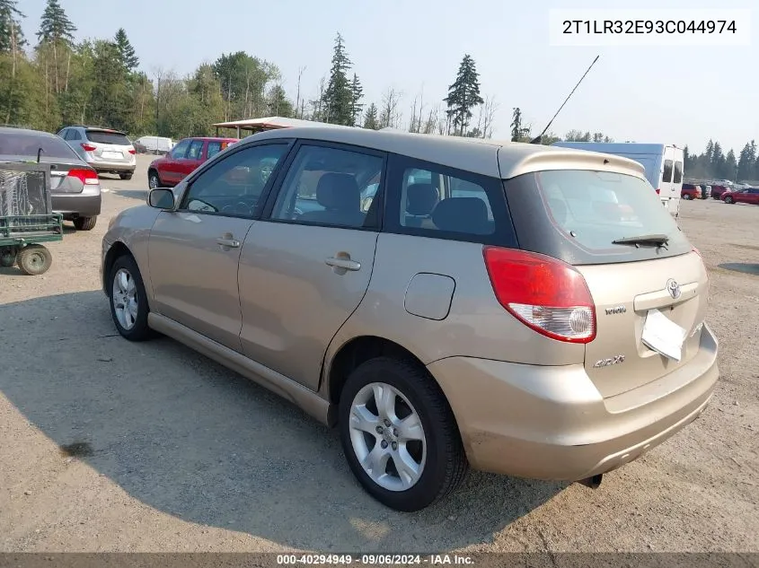 2003 Toyota Matrix Xr VIN: 2T1LR32E93C044974 Lot: 40294949