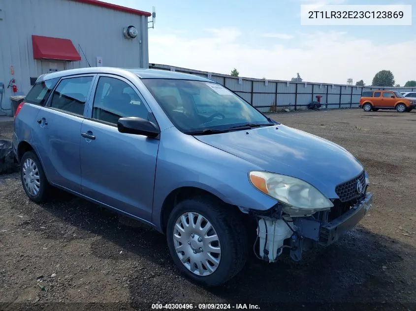 2003 Toyota Matrix Standard VIN: 2T1LR32E23C123869 Lot: 40300496