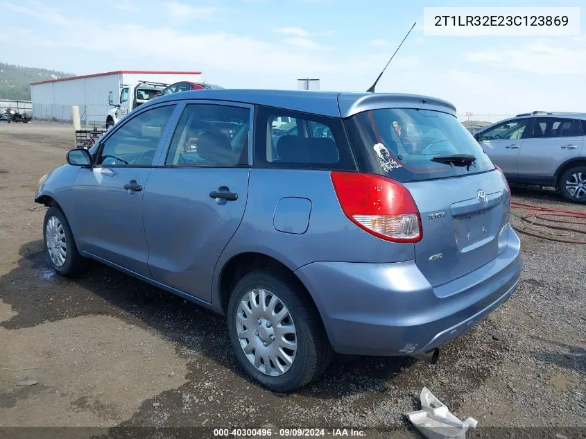 2003 Toyota Matrix Standard VIN: 2T1LR32E23C123869 Lot: 40300496