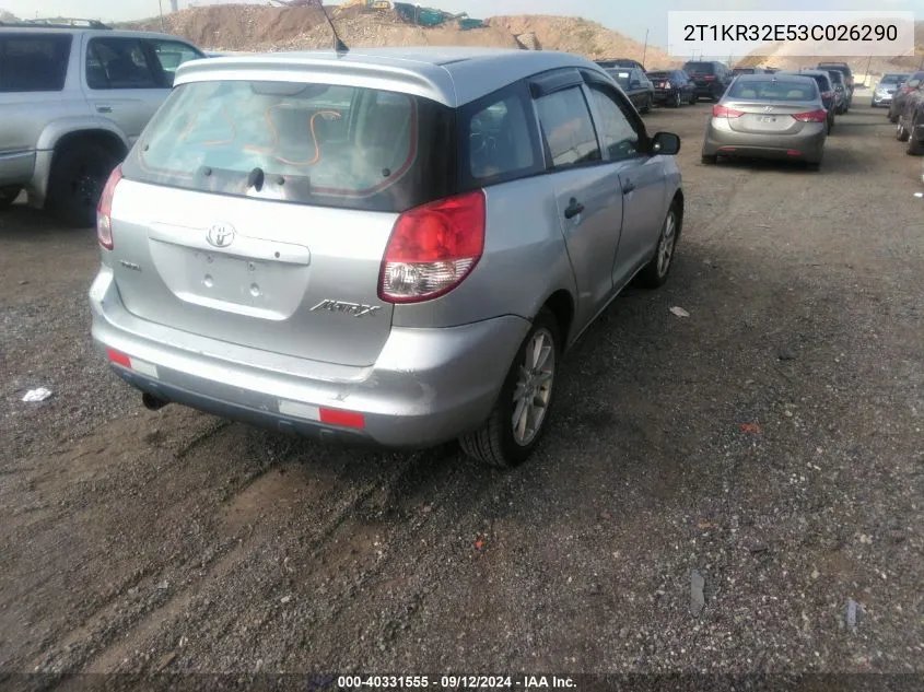 2T1KR32E53C026290 2003 Toyota Matrix Standard