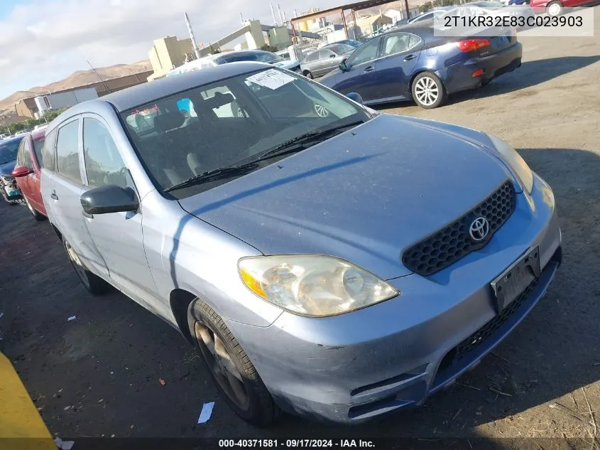 2003 Toyota Matrix Standard VIN: 2T1KR32E83C023903 Lot: 40371581