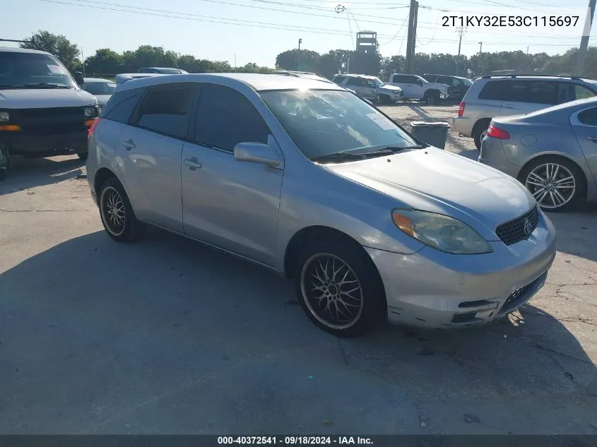 2T1KY32E53C115697 2003 Toyota Corolla Matrix Xrs