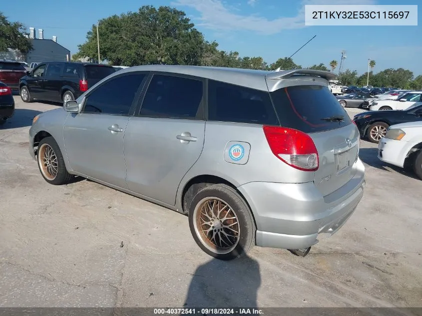 2T1KY32E53C115697 2003 Toyota Corolla Matrix Xrs