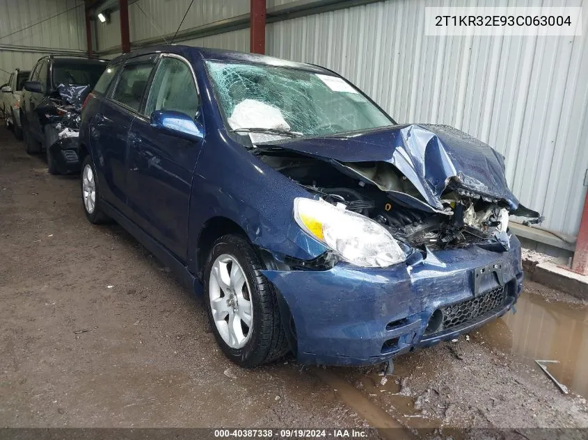 2T1KR32E93C063004 2003 Toyota Matrix Xr