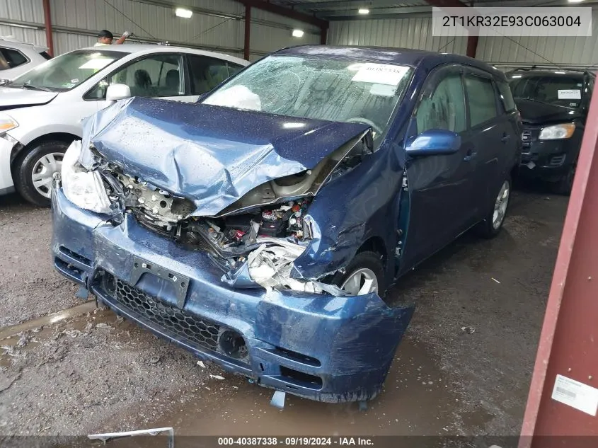 2T1KR32E93C063004 2003 Toyota Matrix Xr