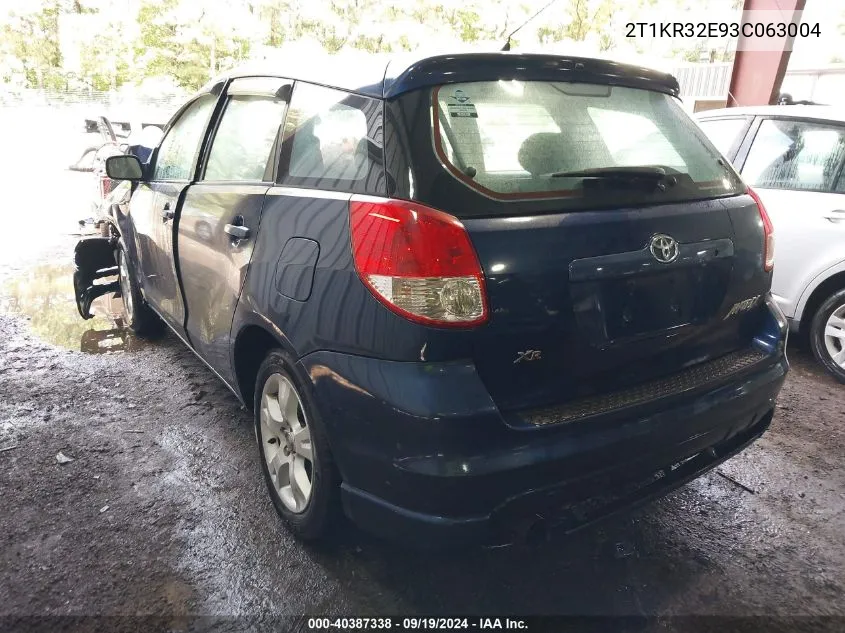 2T1KR32E93C063004 2003 Toyota Matrix Xr