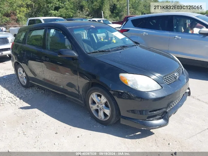 2003 Toyota Matrix Xr VIN: 2T1KR32E03C125065 Lot: 40397539