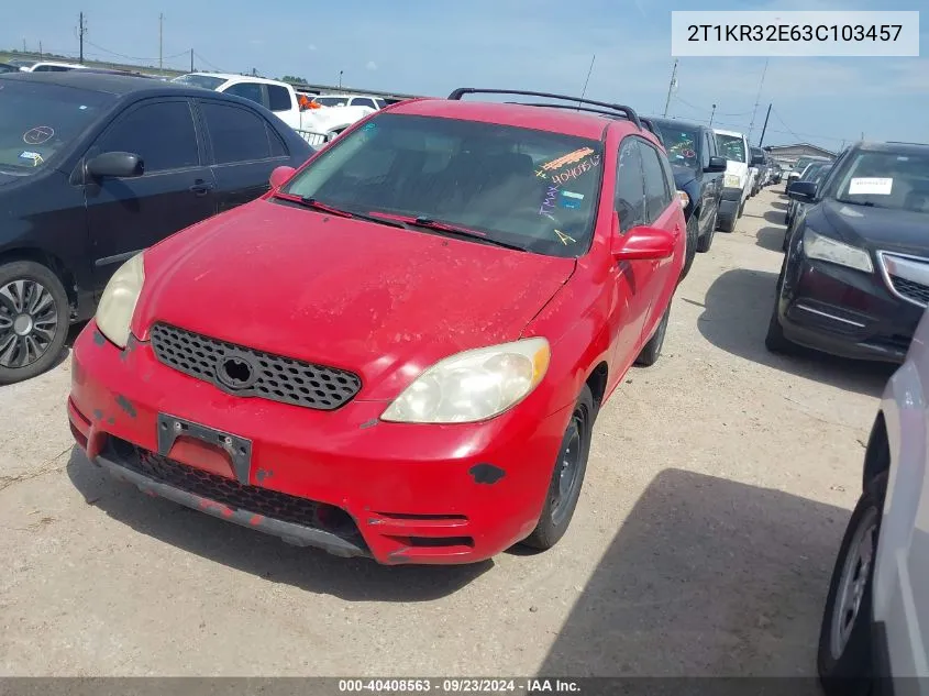 2T1KR32E63C103457 2003 Toyota Matrix Xr