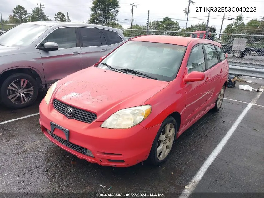 2T1KR32E53C040223 2003 Toyota Matrix Xr