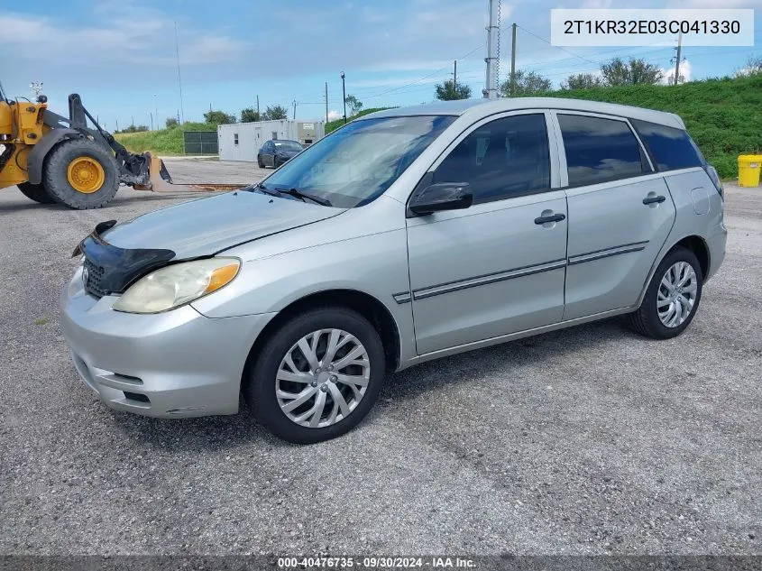 2T1KR32E03C041330 2003 Toyota Matrix Standard/Xr