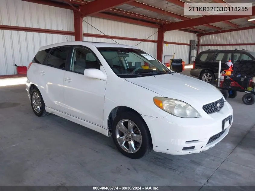 2T1KR32E33C118255 2003 Toyota Matrix Xr