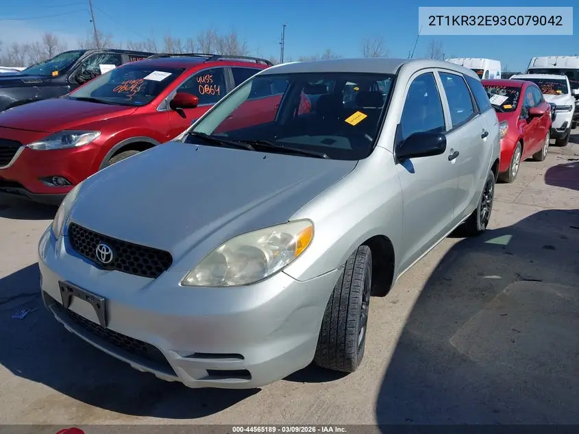 2T1KR32E93C079042 2003 Toyota Matrix Standard